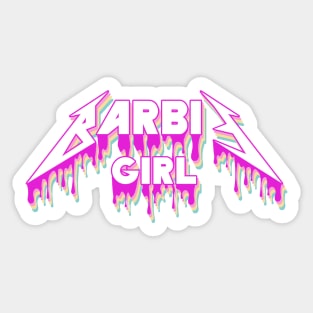 Metal Barbie Music Band Barbie girl Sticker